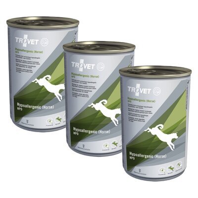Karma dla psa TROVET Horse HPD Konina 3 x 400 g