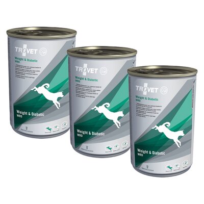 Karma dla psa TROVET Weight & Diabetic WRD Kurczak 3 x 400 g