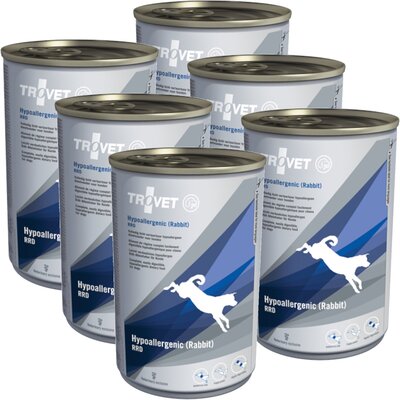 Karma dla psa TROVET Hypoallergenic RRD Rabbit Rice Diet 6 x 400 g
