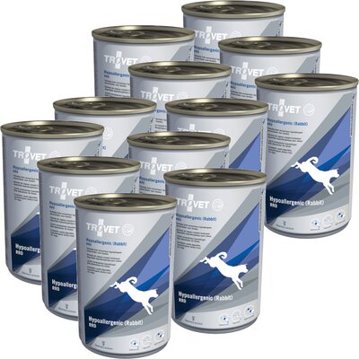 Karma dla psa TROVET Hypoallergenic RRD Rabbit Rice Diet 12 x 400 g