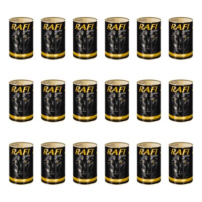 Karma dla psa RAFI Classic z drobiem 18 x 1.24 kg