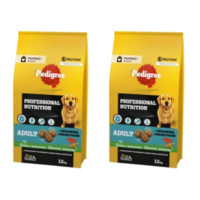 Karma dla psa PEDIGREE Professional Nutrition Adult z Wołowiną i warzywami 2 x 12 kg