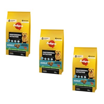 Karma dla psa PEDIGREE Professional Nutrition Adult z Wołowiną i warzywami 3 x 12 kg