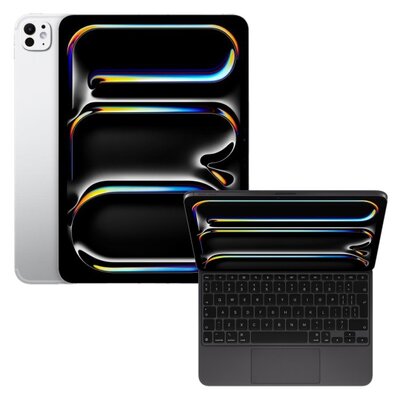Tablet APPLE iPad Pro 11" 5 gen. 2024 2 TB 5G Wi-Fi Srebrny + Etui na iPad Pro 11 cali APPLE Magic Keyboard Czarny Klawiatura