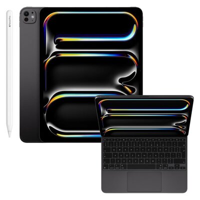 Tablet APPLE iPad Pro 13" 7 gen. 2024 2 TB 5G Wi-Fi Gwiezdna czerń + Etui na iPad Pro 13 cali APPLE Magic Keyboard Czarny Klawiatura + Rysik APPLE Pencil Pro