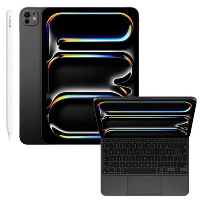 Tablet APPLE iPad Pro 11" 5 gen. 2024 Nanoglass 1 TB Wi-Fi Gwiezdna czerń + Etui na iPad Pro 11 cali APPLE Magic Keyboard Czarny Klawiatura + Rysik APPLE Pencil Pro