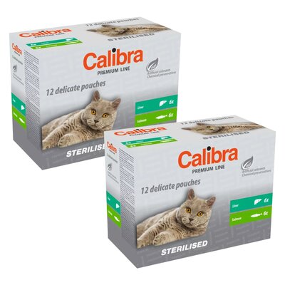 Karma dla kota CALIBRA Premium Sterilised Multipack 24 x 100 g