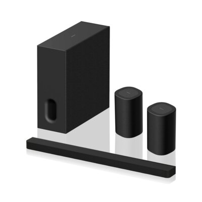 Soundbar SONY BRAVIA Theatre Bar 9 HT-A9000 Czarny 7.0.2-kanałowy, 8K HDR, Dolby Atmos, HDMI eARC, DTS:X, Wi-Fi, BT + Subwoofer SONY SA-SW7 Czarny + Kolumny głośnikowe SONY SA-RS8 Czarny (2 szt.)