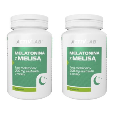 Suplement na sen ACTIVLAB Melatonina z melisą (2 x 30 tabletek)