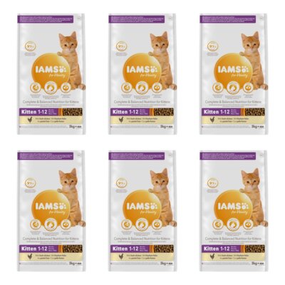 Karma dla kota IAMS For Vitality Kitten Kurczak 6 x 3 kg