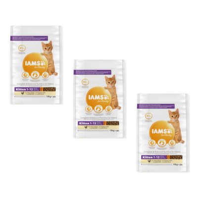 Karma dla kota IAMS For Vitality Kitten Kurczak 3 x 10 kg