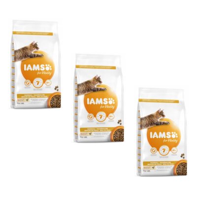 Karma dla kota IAMS For Vitality Hairball Kurczak 3 x 3 kg