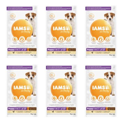 Karma dla psa IAMS For Vitality Puppy Kurczak 6 x 3 kg