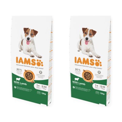 Karma dla psa IAMS For Vitality z Jagnięciną 2 x 12 kg