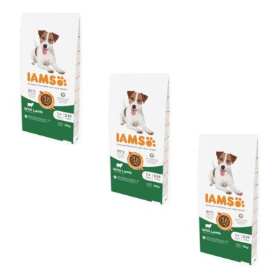 Karma dla psa IAMS For Vitality z Jagnięciną 3 x 12 kg
