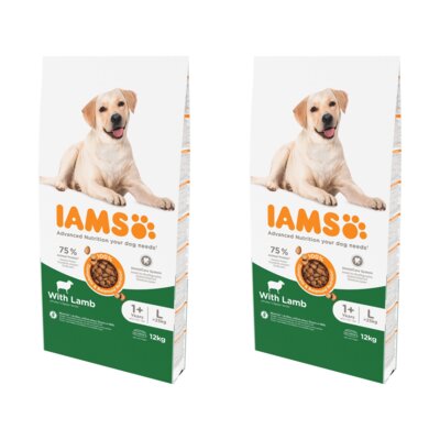 Karma dla psa IAMS For Vitality z Jagnięciną 2 x 12 kg