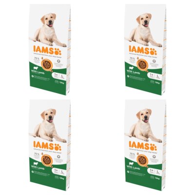 Karma dla psa IAMS For Vitality z Jagnięciną 4 x 12 kg