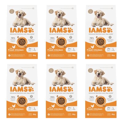 Karma dla psa IAMS For Vitality Senior Large Breed Chicken 6 x 3 kg