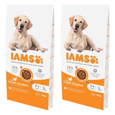 Karma dla psa IAMS For Vitality z Kurczakiem 2 x 12 kg