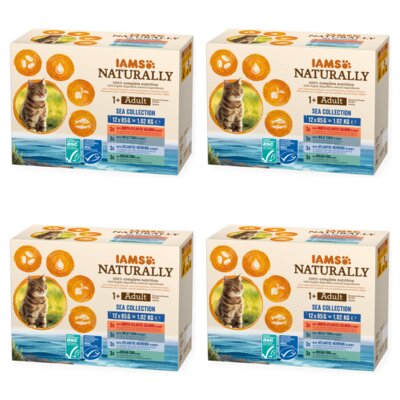 Karma dla kota IAMS Naturally Adult Sea 48 x 85 g