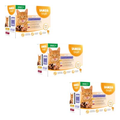 Karma dla kota IAMS Delights Land Collection in Gravy (36 x 85 g)