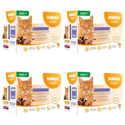 Karma dla kota IAMS Delights Land Collection in Gravy (48 x 85 g)