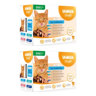 Karma dla kota IAMS Delights Ryba w galarecie (24 x 85 g)