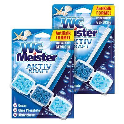 Kostka do WC WC MEISTER Aktiv kraft Morski 2 x 45g