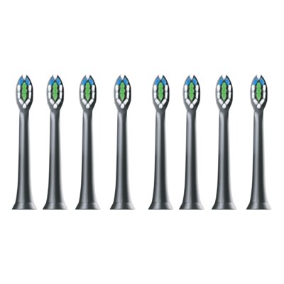 Oryginalna końcówka do szczoteczki ORO-MED Sonic Professional Czarny (8 szt.) (Skuteczne czyszczenie trudno dostępnych miejsc)