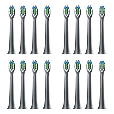 Oryginalna końcówka do szczoteczki ORO-MED Sonic Professional Czarny (16 szt.) (Skuteczne czyszczenie trudno dostępnych miejsc)