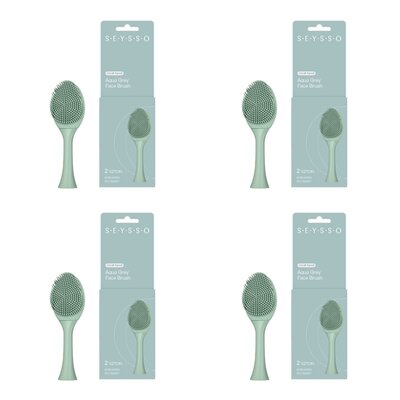 Oryginalna końcówka do szczoteczki SEYSSO Basic Color Face Brush (4 szt.) Aqua Grey
