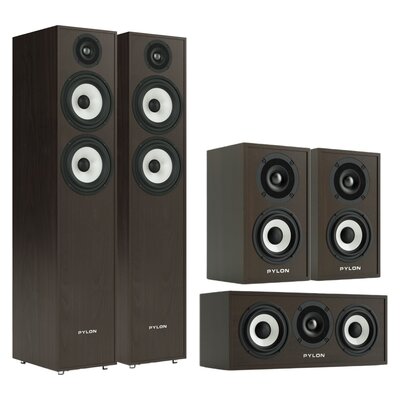 Kolumna głośnikowa PYLON AUDIO Pearl 25 Wenge (2 szt.) + Kolumny głośnikowe PYLON AUDIO Pearl Sat Wenge (2 szt.) + Głośnik centralny PYLON AUDIO Pearl Center Wenge (1 szt.)