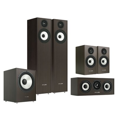 Kolumna głośnikowa PYLON AUDIO Pearl 20 Wenge (2 szt.) + Kolumny głośnikowe PYLON AUDIO Pearl Monitor Wenge (2 szt.) + Głośnik centralny PYLON AUDIO Pearl Center Wenge (1 szt.) + Subwoofer PYLON AUDIO Pearl Sub Wenge