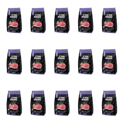 Karma dla psa PAN MIĘSKO Cielęcina z jagnięciną M 15 x 3 kg