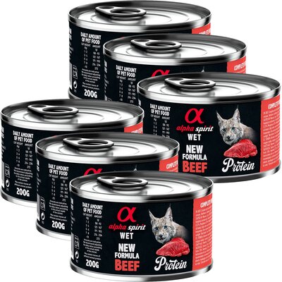 Karma dla kota ALPHA SPIRIT Protein Beef Wołowina 6 x 200 g