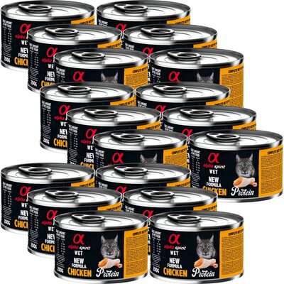 Karma dla kota ALPHA SPIRIT Protein Chicken Kurczak 18 x 200 g