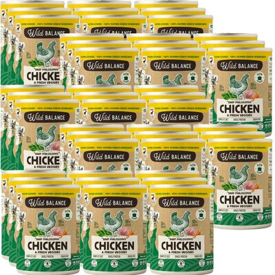 Karma dla psa WILD BALANCE Kurczak z marchewką i szpinakiem 45 x 400 g