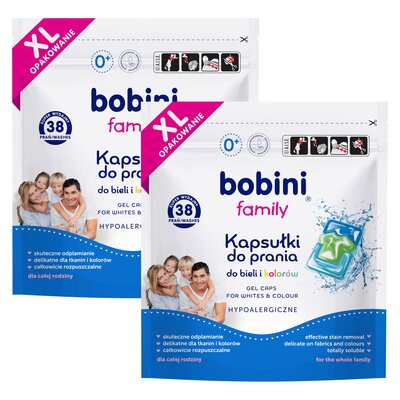 Kapsułki do prania BOBINI Family 76 szt.
