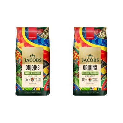 Kawa ziarnista JACOBS Origins Fusion Brazil & Colombia 2 x 1 kg