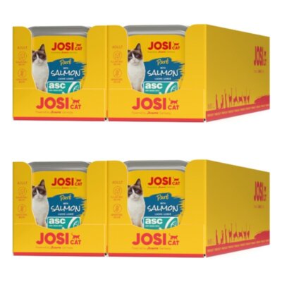 Karma dla kota JOSICAT Pasztet z łososiem (64 x 100 g)