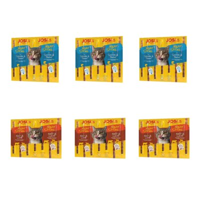 Przysmak dla kota JOSICAT Meat Sticks Łosoś i pstrąg 3 x 35 g + Przysmak dla kota JOSICAT Meat Sticks Wołowina i jagnięcina 3 x 35 g