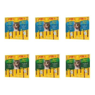 Przysmak dla kota JOSICAT Meat Sticks Łosoś i pstrąg 3 x 35 g + Przysmak dla kota JOSICAT Meat Sticks Kurczak i kaczka 3 x 35 g