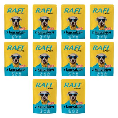 Karma dla psa RAFI Classic z kurczakiem 10 x 400 g