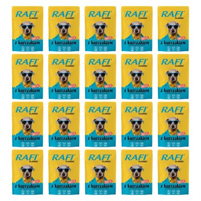 Karma dla psa RAFI Classic z kurczakiem 20 x 400 g