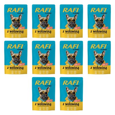 Karma dla psa RAFI Classic z wołowiną 10 x 400 g