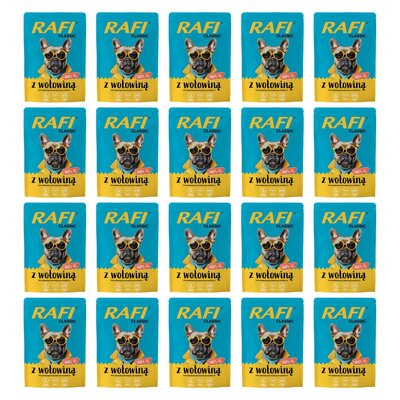 Karma dla psa RAFI Classic z wołowiną 20 x 400 g