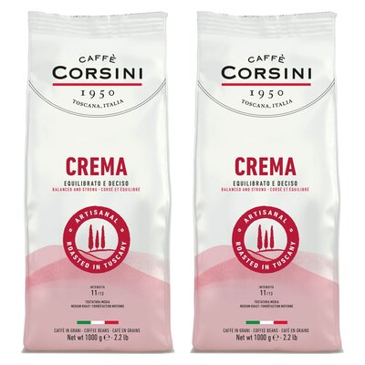Kawa ziarnista CAFFE CORSINI Crema 2 x 1 kg
