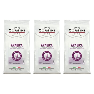 Kawa ziarnista CAFFE CORSINI Arabica 3 x 0.5 kg