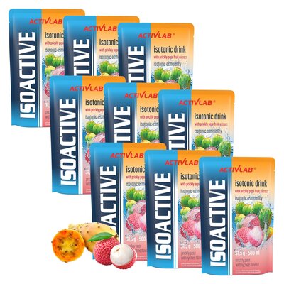Izotonik ACTIVLAB Isoactive Opuncja figowa z liczi 9 x 31,5 g