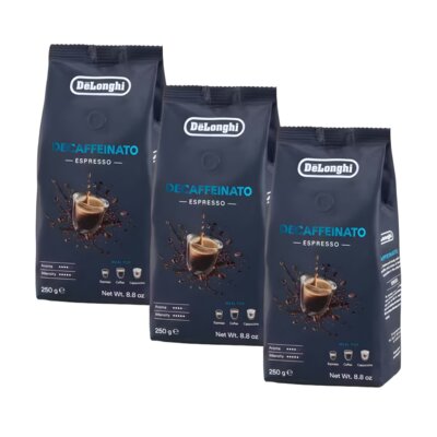 Kawa ziarnista DELONGHI Decaffeinato Bezkofeinowa 3 x 0.25 kg